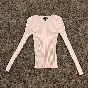Express - blush - long sleeve top - size M